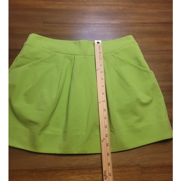 DVF Electric Lime Bubble Mini Skirt Sz 6 Fun Flirty EUC - Picture 6 of 15